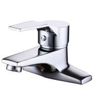 Two holes brass bathroom wash cold and hot faucet