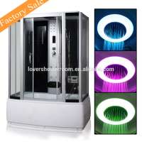 Lover Enclosed Massage Hydromassagel Steam Shower Room with LED Lights