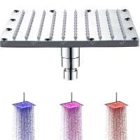 Bathroom Temperature Control 10 inch  Lights Handing Shower (Blue-Pink-Red)