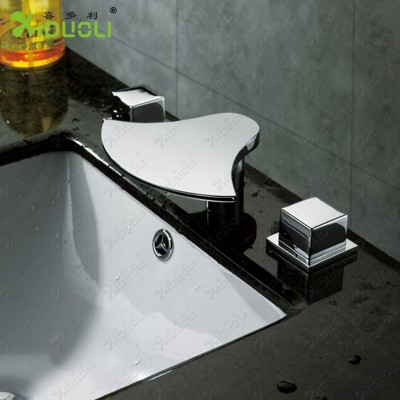 2015 xiduoli sanitary ware 3 Color LED waterfall waterfall tap