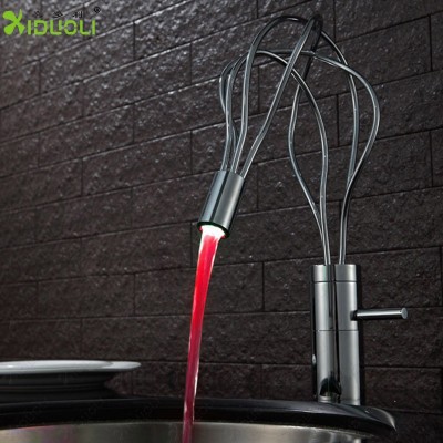 Chinese manufacturer three colour faucet with LED faucet